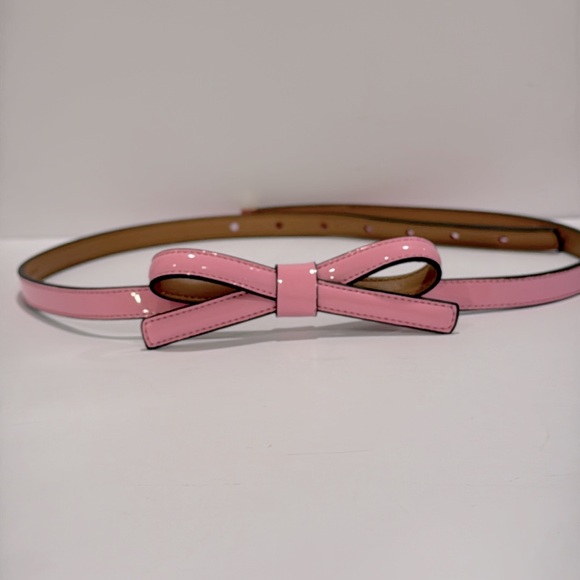Kate Spade Pink Patent Leather Shoestring Bow Belt (size medium) - Picture 3 of 8